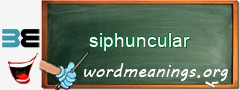 WordMeaning blackboard for siphuncular